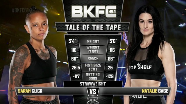 BKFC 61 - Natalie Gage vs Sarah Click - May 11, 2024