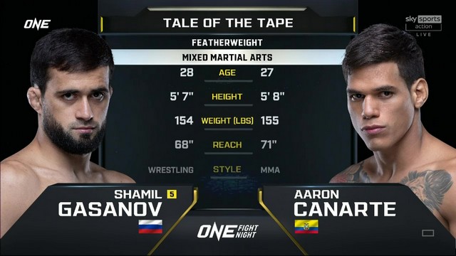 ONE Fight Night 24 - Shamil Gasanov vs Aaron Cañarte - August 2, 2024