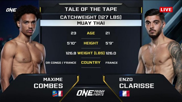 ONE Friday Fights 96 - Maxime Combes vs Enzo Sanspoil - February 7, 2025