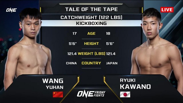 ONE Friday Fights 96 - Ryuki Kawano vs Yuhan Wang - February 7, 2025