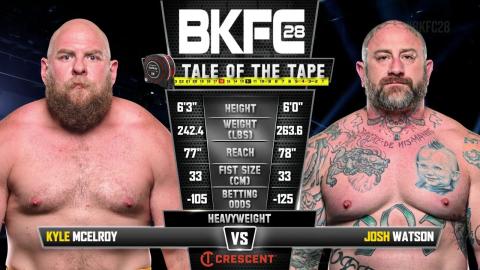 BKFC 28 - Josh Watson vs Kyle McElroy - Aug 27, 2022