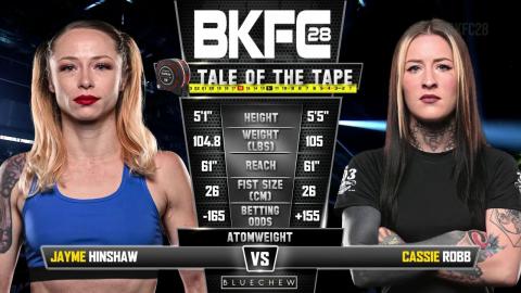 BKFC 28 - Jayme Hinshaw vs Cassie Robb - Aug 27, 2022