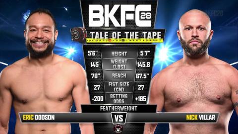 BKFC 28 - Eric Dodson vs Nick Villar - Aug 27, 2022