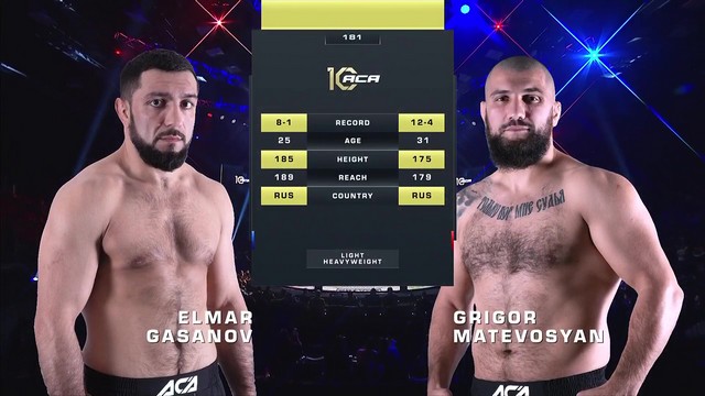 ACA 181 - Elmar Gasanov vs Grigor Matevosyan - November 2, 2024