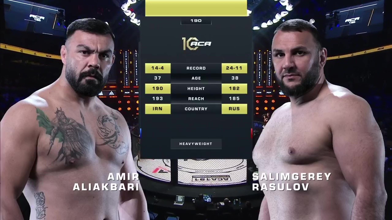 ACA 190 - Amir Aliakbari vs Salimgerey Rasulov - August 15, 2025
