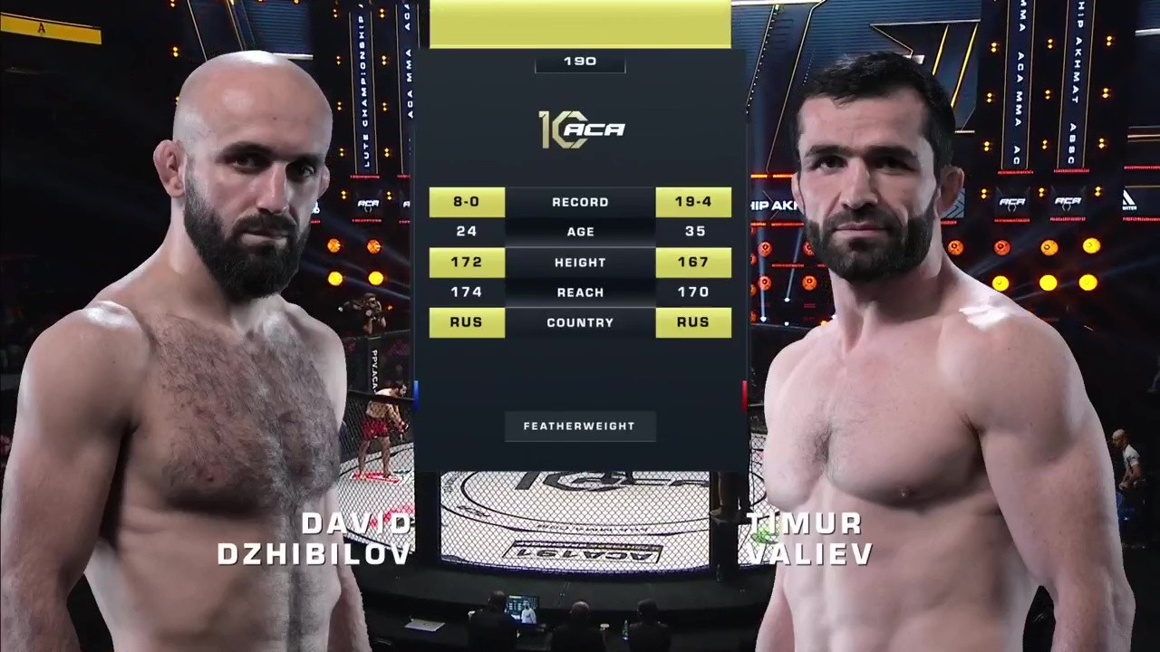 ACA 190 - David Dzhibilov vs Timur Valiev - August 15, 2025