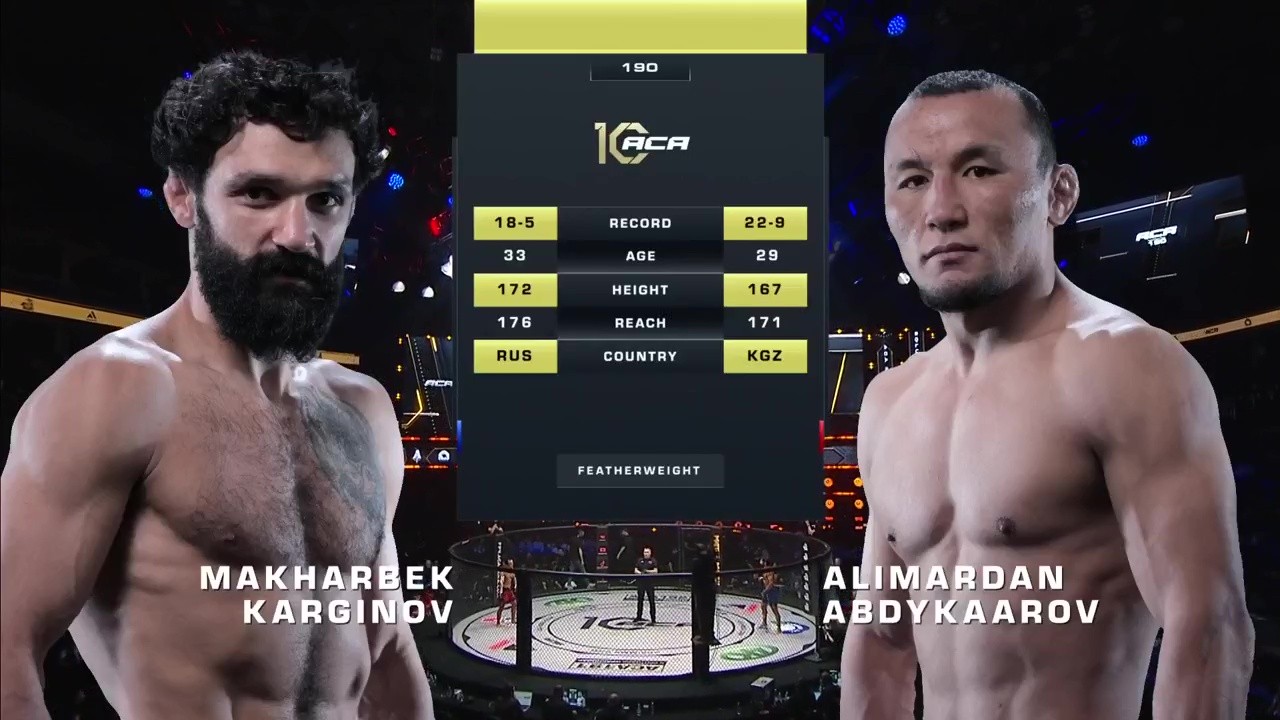 ACA 190 - Makharbek Karginov vs Alimardan Abdykaarov - August 15, 2025