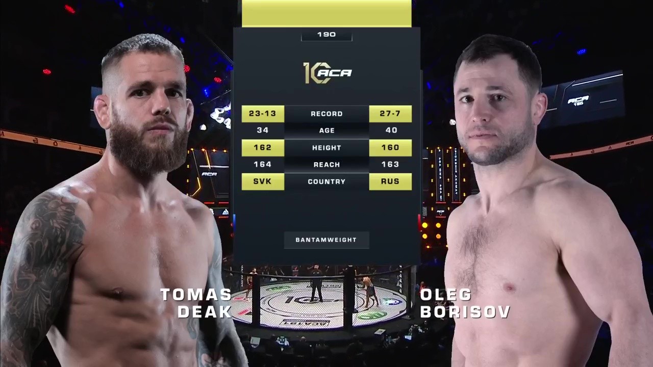 ACA 190 - Oleg Borisov vs Tomáš Deák - August 15, 2025