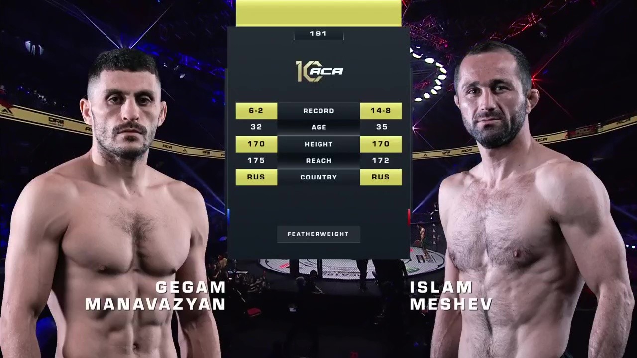 ACA 191 - Gegam Manavazyan vs Islam Meshev - September 5, 2025