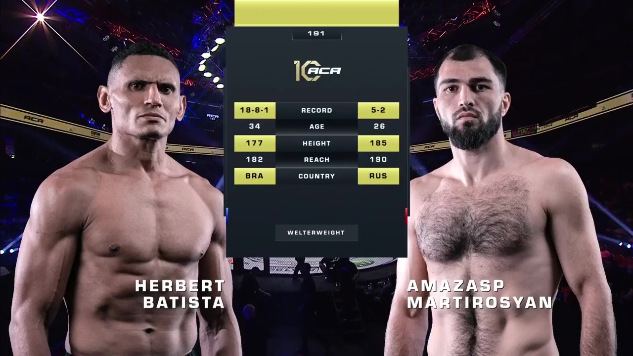 ACA 191 - Herbert Batista vs Amazasp Martirosyan - September 5, 2025