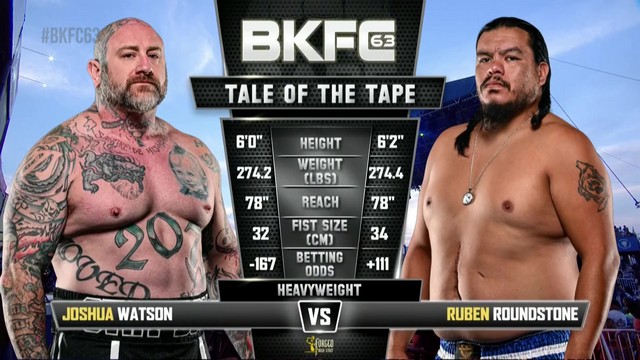 BKFC 63 - Josh Watson vs Reuben Roundstone - August 2, 2024