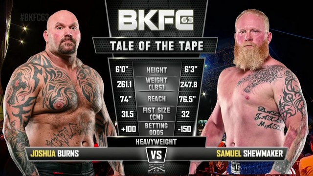 BKFC 63 - Sam Shewmaker vs Josh Burns - August 2, 2024