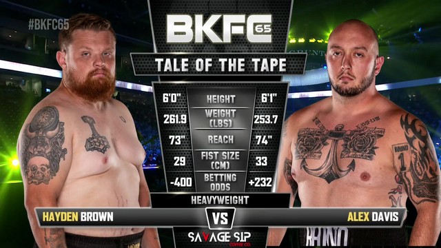 BKFC 65 - Alex Davis vs Hayden Brown - September 6, 2024