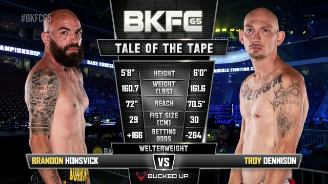 BKFC 65 - Brandon Honsvick vs Troy Dennison - September 6, 2024