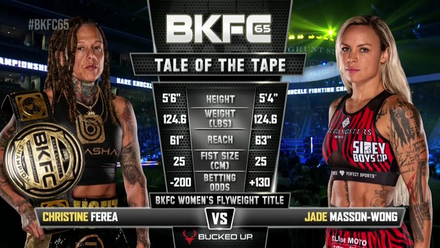 BKFC 65 - Christine Ferea vs Jade Masson-Wong - September 6, 2024