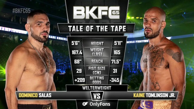 BKFC 65 - Dominico Salas vs Kaine Tomlinson, Jr. - September 6, 2024