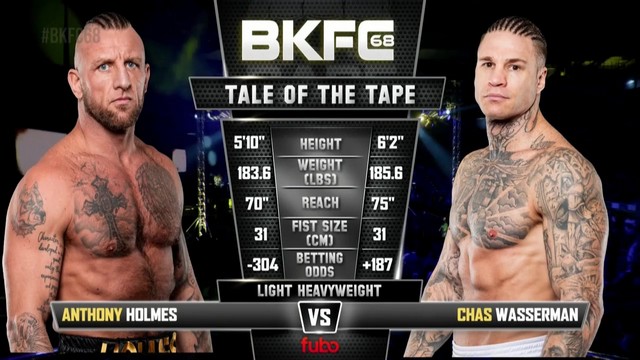 BKFC 68 - Anthony Holmes vs Chaz Wasserman - November 2, 2024