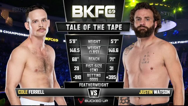 BKFC 69 - Justin Watson vs Cole Ferrell - December 6, 2024