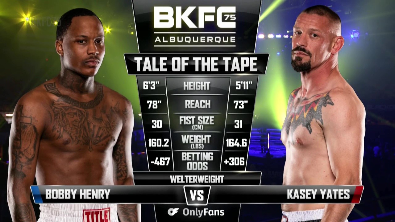 BKFC 75 - Bobby Henry vs Kasey Yates - June 6, 2025