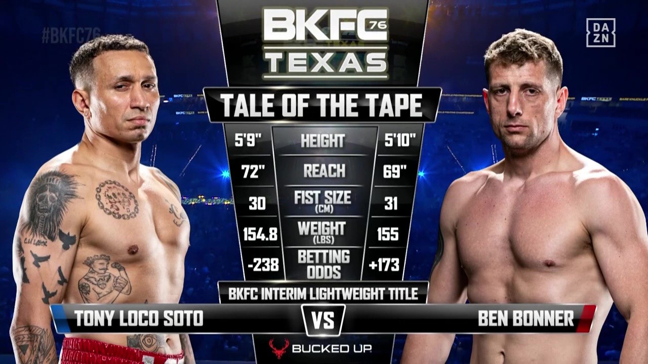 BKFC 76 - Ben Bonner vs Tony Soto - June 21, 2025