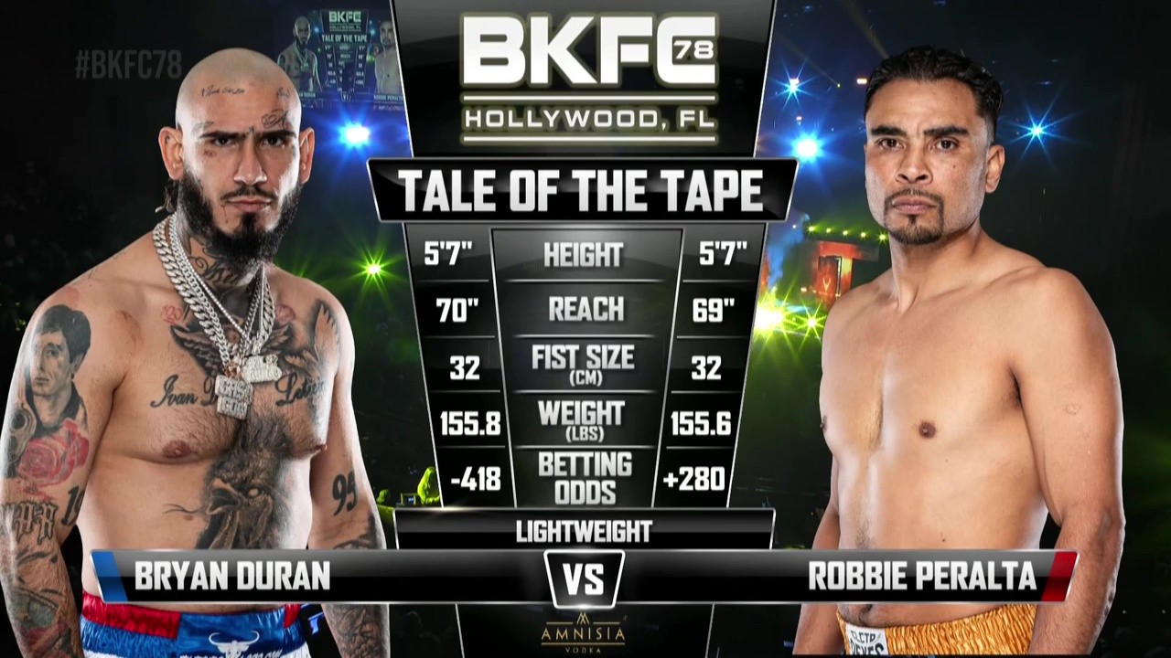 BKFC 78 - Bryan Duran vs Robbie Peralta - July 12, 2025