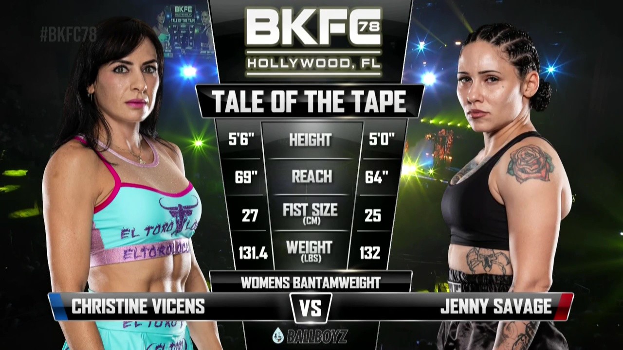 BKFC 78 - Christine Vicens vs Jenny Clausius - July 12, 2025