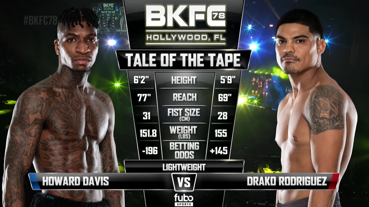 BKFC 78 - Howard Davis vs Drako Rodriguez - July 12, 2025