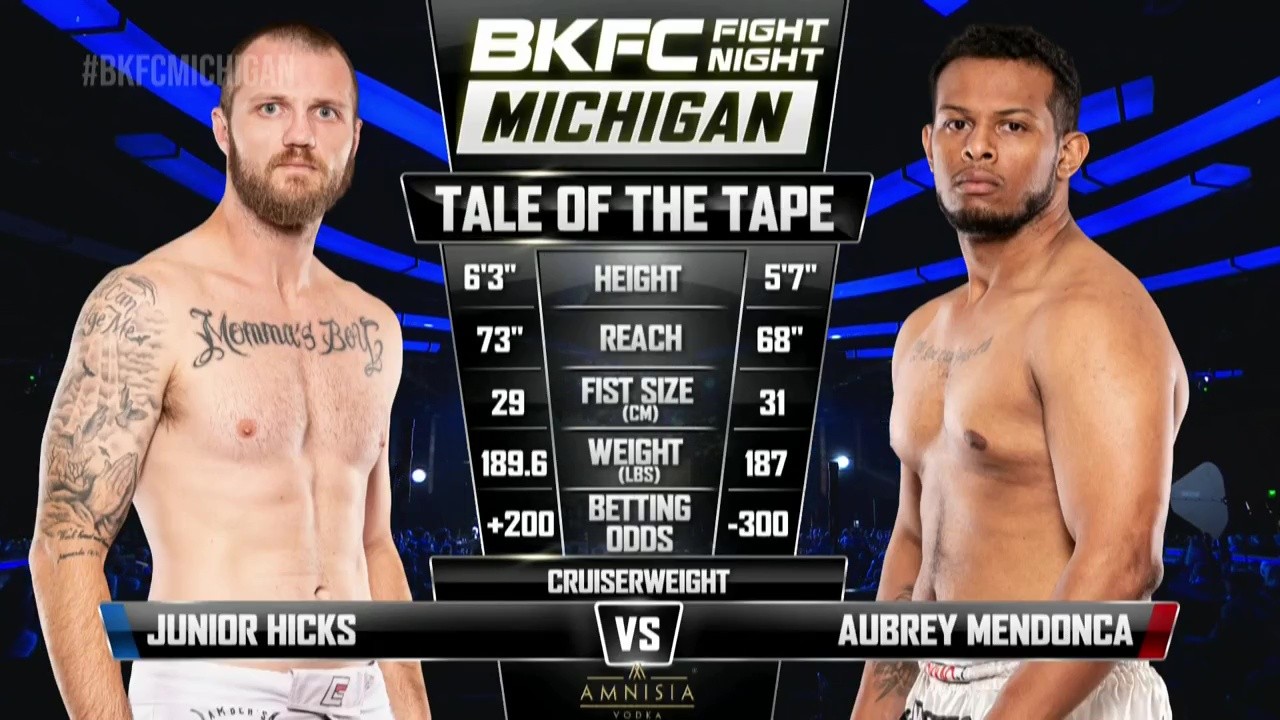 BKFC Fight Night - Aubrey Mendonca vs Junior Hicks - November 1, 2025