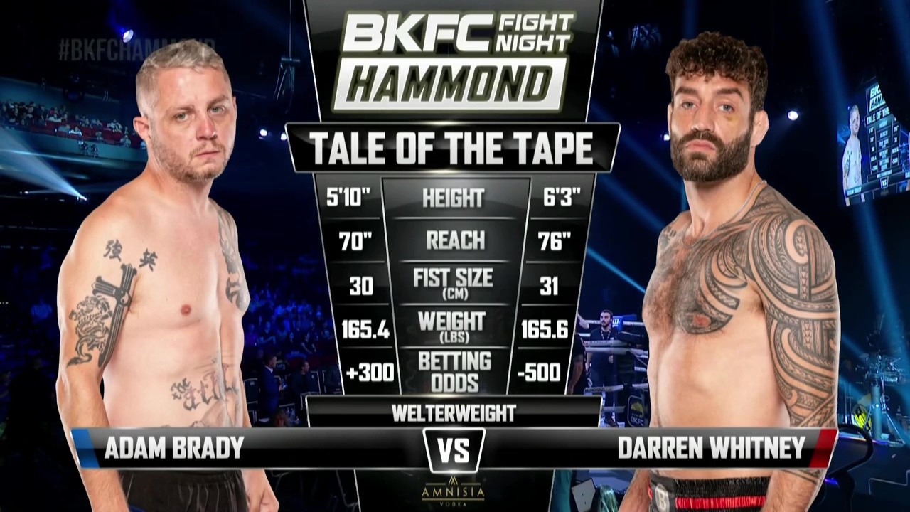 BKFC Fight Night - Darren Whitney vs Adam Brady - October 18, 2025