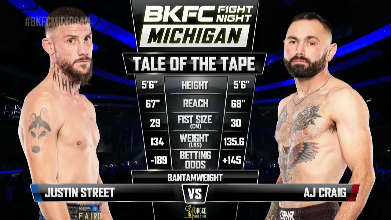 BKFC Fight Night - Justin Street vs AJ Craig - November 1, 2025