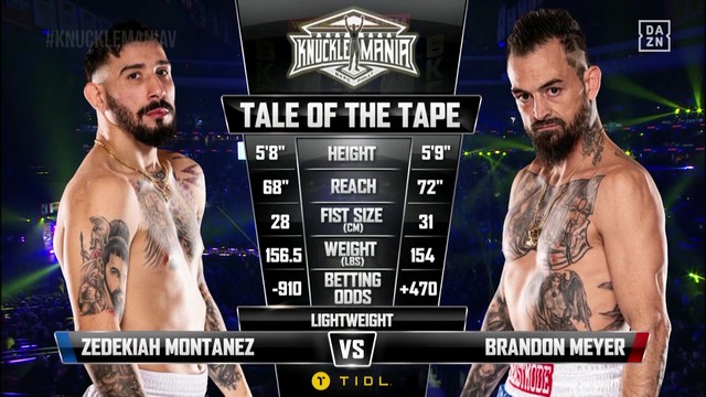 BKFC Knuckle Mania 5 - Brandon Meyer vs Zedekiah Montanez - January 25, 2025