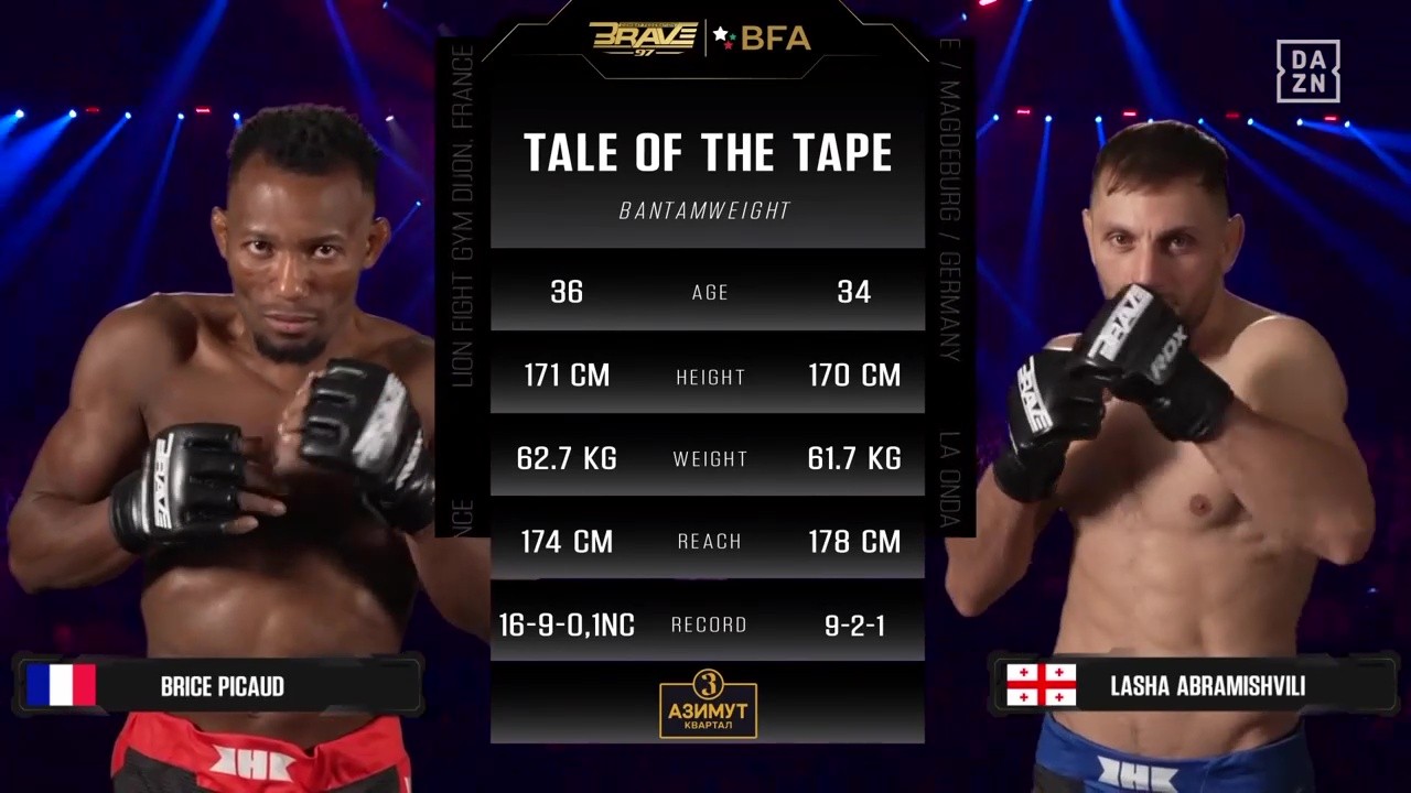 BRAVE CF 97 - Lasha Abramishvili vs Brice Picaud - July 12, 2025