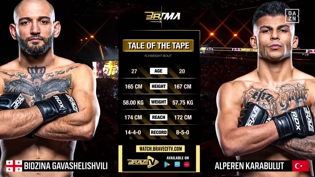 BRAVE CF 99 - B. Gavashelishvili vs Alperen Karabulut - October 18, 2025