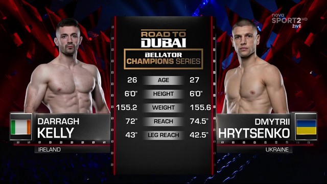 Bellator Champions Series - Darragh Kelly vs Dmytrii Hrytsenko - September 14, 2024