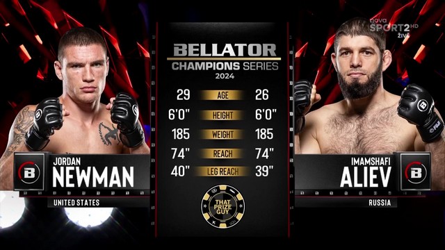 Bellator Champions Series - Jordan Newman vs Imamshafi Aliev - September 7, 2024