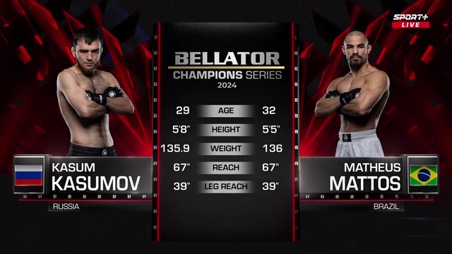 Bellator Champions Series - Kasum Kasumov vs Matheus Mattos - JUNE 22, 2024