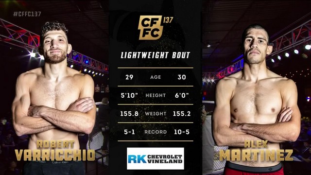 CFFC 137 - Alex Martinez vs Robert Varricchio - October 18, 2024