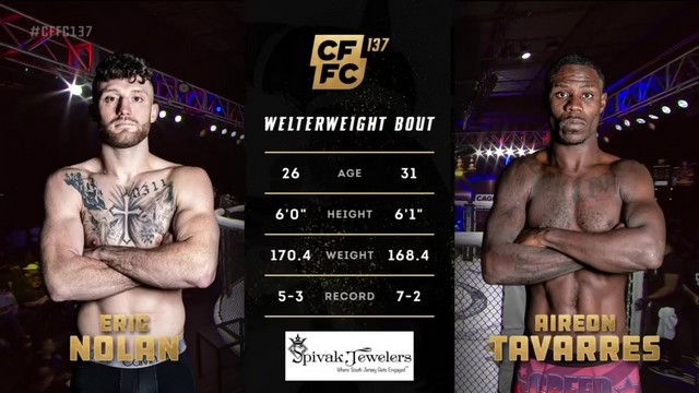 CFFC 137 - Eric Nolan vs Aireon Tavarres - October 18, 2024