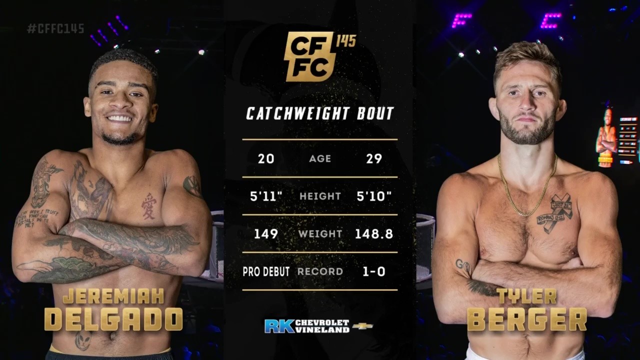 CFFC 145 - Jeremiah Delgado vs Tyler Berger - August 30, 2025