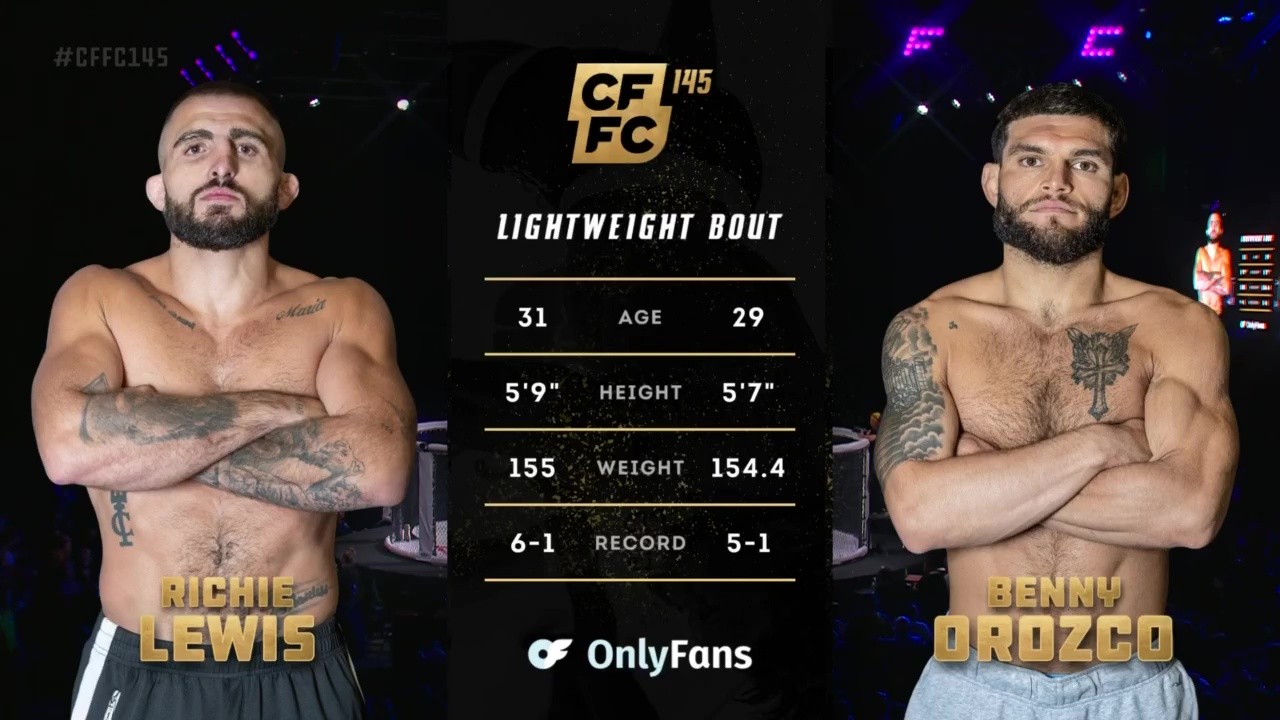 CFFC 145 - Richie Lewis vs Benny Orozco - August 30, 2025