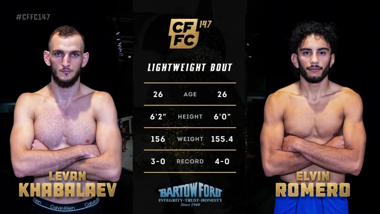 CFFC 147 - Levan Khabalaev vs Elvin Romero - October 10, 2025