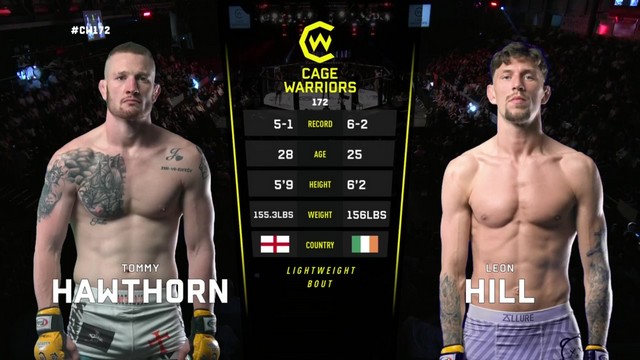 Cage Warriors 172 - Leon Hill vs Tommy Hawthorn - MAY 24, 2024