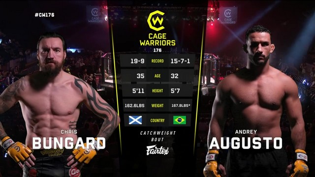 Cage Warriors 176 - Andrey Augusto vs Chris Bungard - September 7, 2024