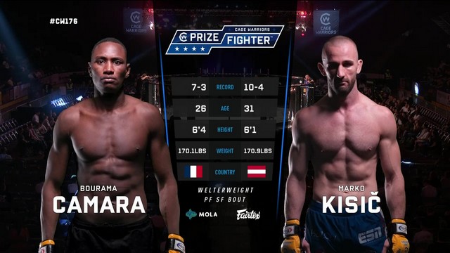 Cage Warriors 176 - Bourama Camara vs Marko Kisič - September 7, 2024