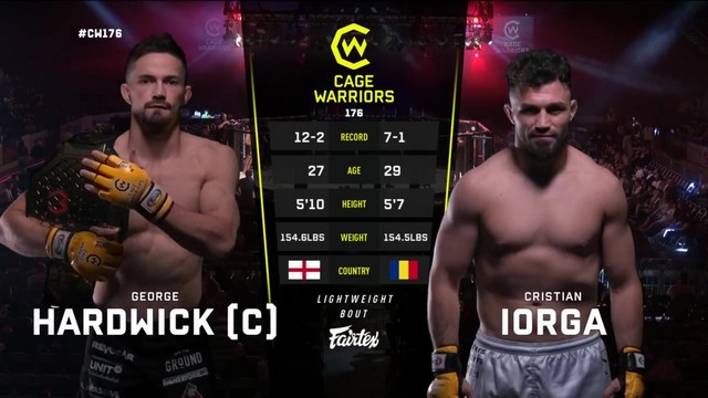 Cage Warriors 176 - George Hardwick vs Cristian Iorga - September 7, 2024