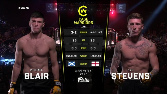 Cage Warriors 176 - Michael Blair vs Kye Stevens - September 7, 2024