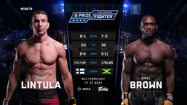 Cage Warriors 176 - Omiel Brown vs Henri Lintula - September 7, 2024