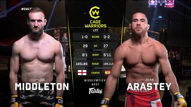 Cage Warriors 177 - Joe Middleton vs Joan Arastey - September 20, 2024