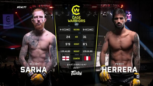 Cage Warriors 177 - Ollie Sarwa vs Percy Herrera - September 20, 2024