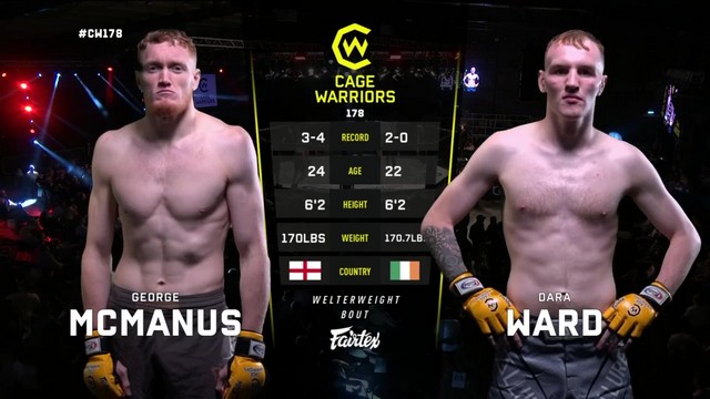 Cage Warriors 178 - George McManus vs Dara Ward - September 21, 2024